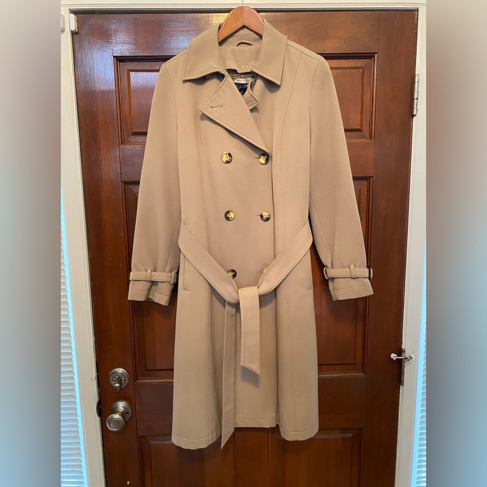 Utex Tan Double-Breasted Trench Coat